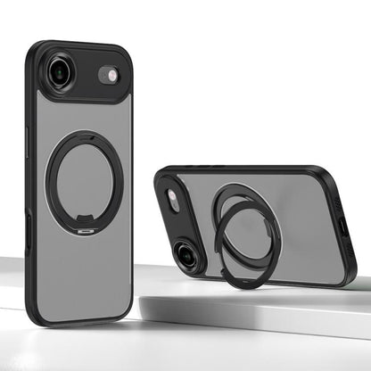 For iPhone Air Kalebol Rotating Magnetic Holder MagSafe Phone Case(Black) by Kalebol