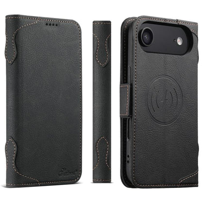For iPhone Air SUTENI J07 Multifunctional Horizontal Flip Magsafe Leather Phone Case(Black) by Suteni