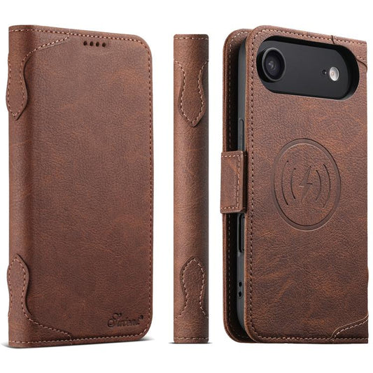 For iPhone Air SUTENI J07 Multifunctional Horizontal Flip Magsafe Leather Phone Case(Brown) by Suteni