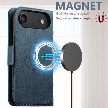 For iPhone Air SUTENI J07 Multifunctional Horizontal Flip Magsafe Leather Phone Case(Blue) by Suteni