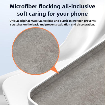 For iPhone 16 Kalebol Large Windows Frosted Liquid Silicone Phone Case(Cream) by Kalebol