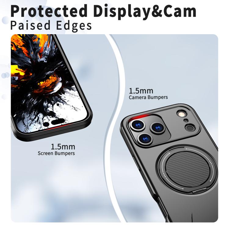 For iPhone 17 Pro Max Kalebol Magnetic MagSafe Rotation Holder PC Phone Case(Black) by Kalebol