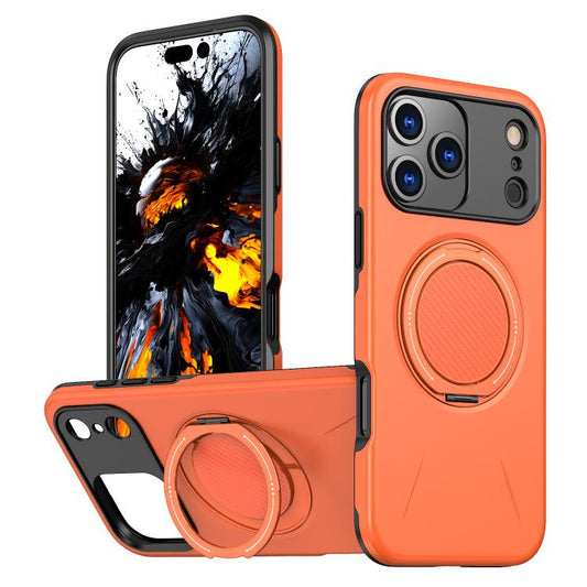 For iPhone 17 Pro Kalebol Magnetic MagSafe Rotation Holder PC Phone Case(Orange) by Kalebol