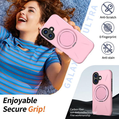 For iPhone 17 Kalebol Magnetic MagSafe Rotation Holder PC Phone Case(Pink) by Kalebol