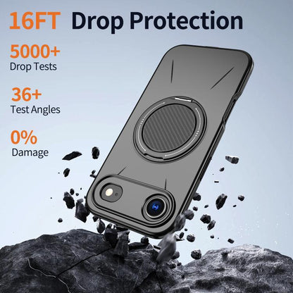 For iPhone Air Kalebol Magnetic MagSafe Rotation Holder PC Phone Case(Black) by Kalebol