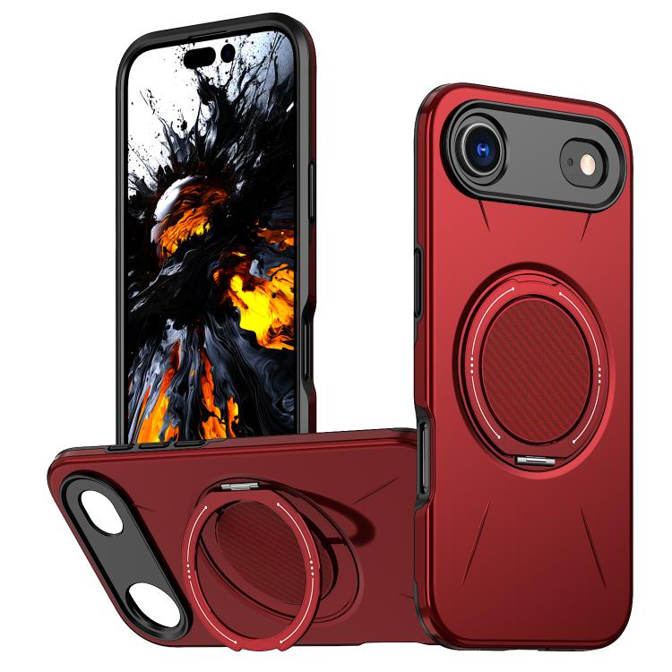 For iPhone Air Kalebol Magnetic MagSafe Rotation Holder PC Phone Case(Red) by Kalebol