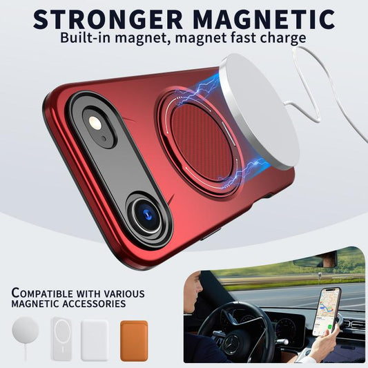 For iPhone Air Kalebol Magnetic MagSafe Rotation Holder PC Phone Case(Red) by Kalebol