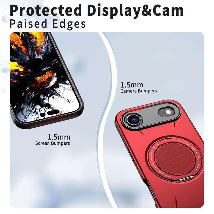 For iPhone Air Kalebol Magnetic MagSafe Rotation Holder PC Phone Case(Red) by Kalebol