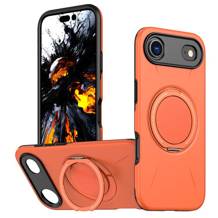 For iPhone Air Kalebol Magnetic MagSafe Rotation Holder PC Phone Case(Orange) by Kalebol