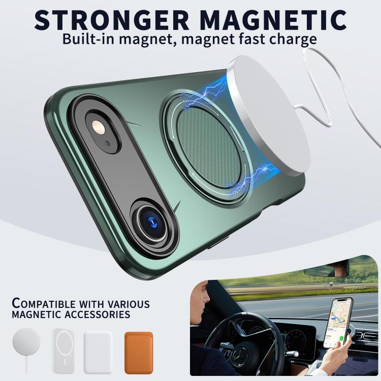 For iPhone Air Kalebol Magnetic MagSafe Rotation Holder PC Phone Case(Grey Green) by Kalebol