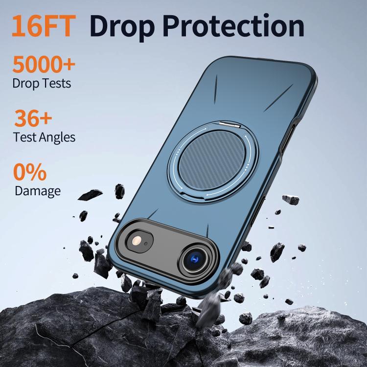 For iPhone Air Kalebol Magnetic MagSafe Rotation Holder PC Phone Case(Blue) by Kalebol