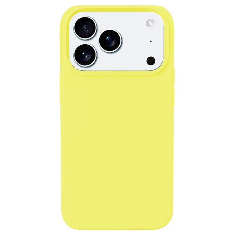 For iPhone 17 Pro Max Kalebol Solid Color Simple All-inclusive Liquid Silicone Phone Case(Yellow) by Kalebol