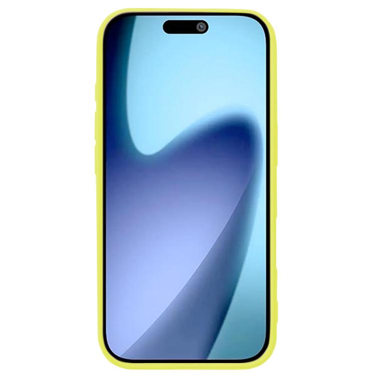 For iPhone 17 Pro Max Kalebol Solid Color Simple All-inclusive Liquid Silicone Phone Case(Yellow) by Kalebol