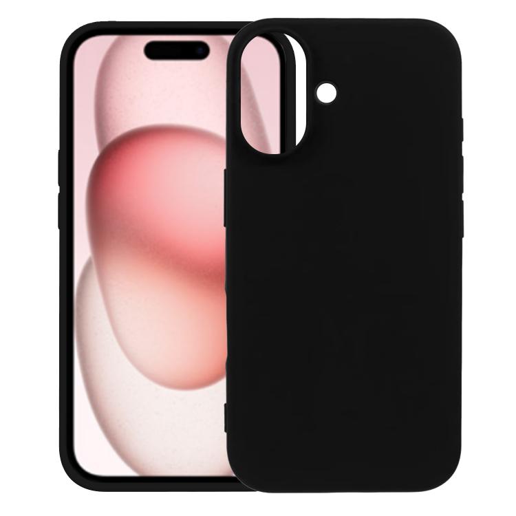 For iPhone 17 Kalebol Solid Color Simple All-inclusive Liquid Silicone Phone Case(Black) by Kalebol