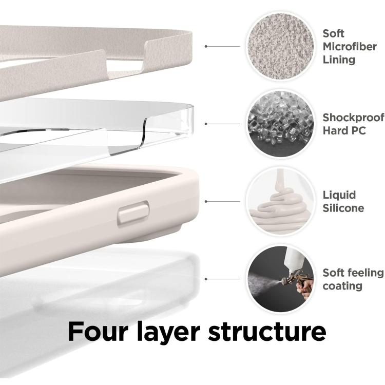 For iPhone 17 Pro Max Kalebol Solid Color Simple All-inclusive Liquid Silicone Phone Case(White) by Kalebol