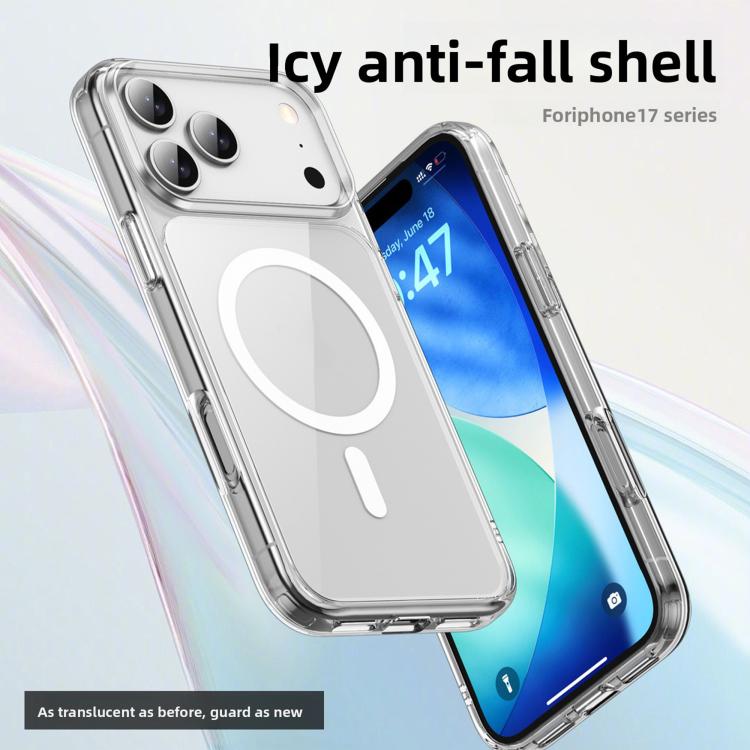 For iPhone 17 Kalebol Ice-clear MagSafe Anti-drop Phone Case(Transparent) by Kalebol
