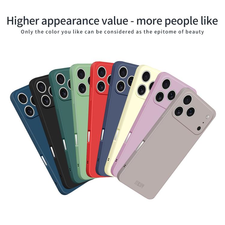 For iPhone 17 Pro Max MOFI Caring Soft Shell Liquid Silicone Skin Feel Phone Case(Matcha Green) by MOFI