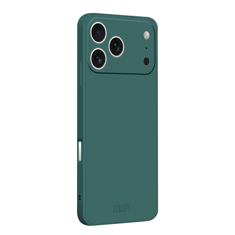 For iPhone 17 Pro MOFI Caring Soft Shell Liquid Silicone Skin Feel Phone Case(Dark Green) by MOFI