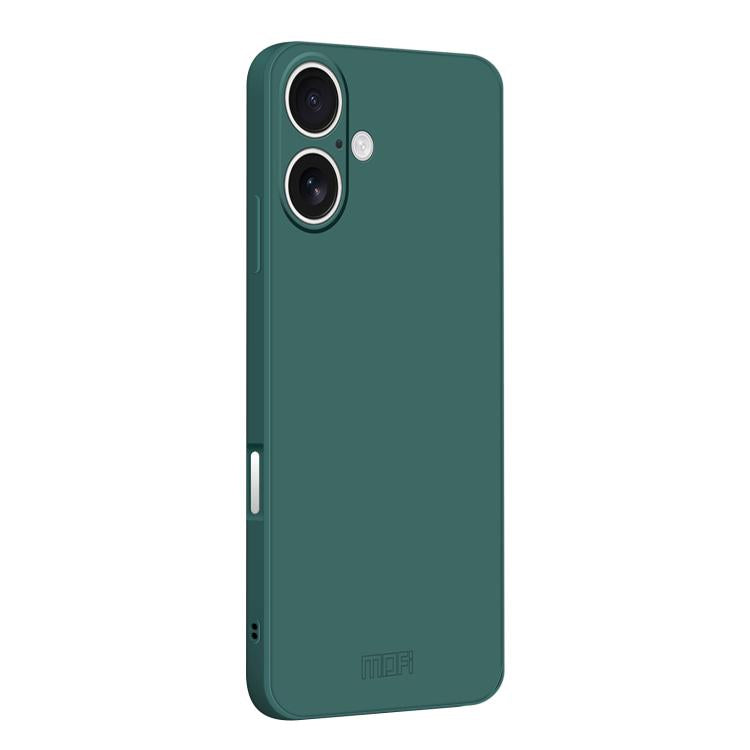 For iPhone 17 MOFI Caring Soft Shell Liquid Silicone Skin Feel Phone Case(Dark Green) by MOFI