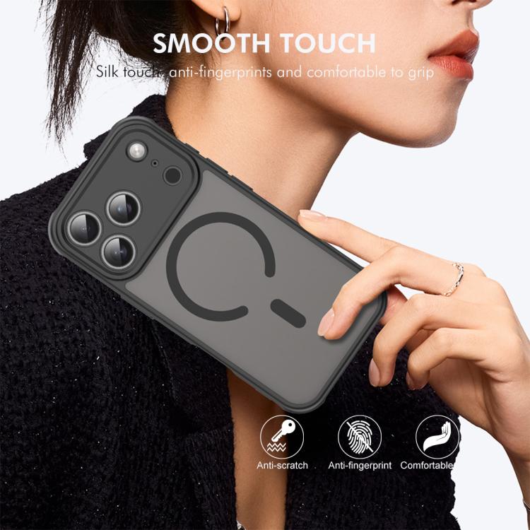 For iPhone 17 Pro Max ENKAY Hat-Prince MagSafe Matte Translucent Shockproof Phone Case with Large Arc Edge Film(Green) by ENKAY