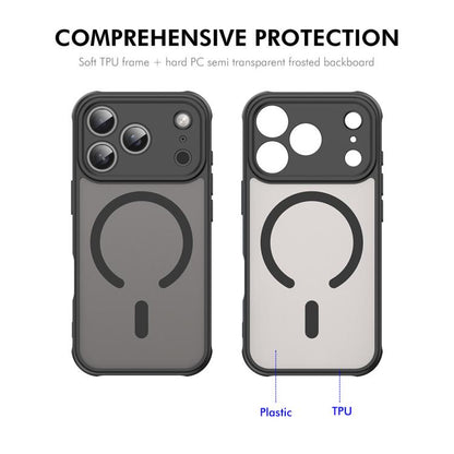 For iPhone 17 Pro ENKAY Hat-Prince MagSafe Matte Translucent Shockproof Phone Case with Large Arc Edge Film(Blue) by ENKAY