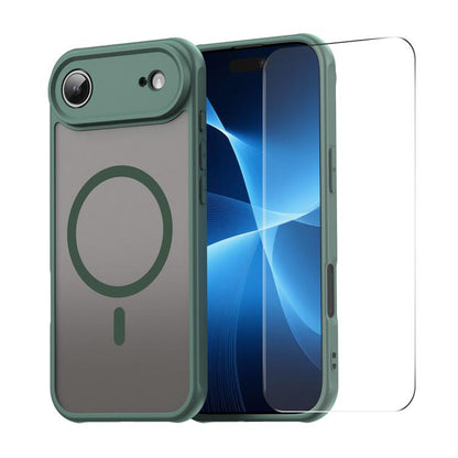For iPhone Air ENKAY Hat-Prince MagSafe Matte Translucent Shockproof Phone Case with Large Arc Edge Film(Green) by ENKAY