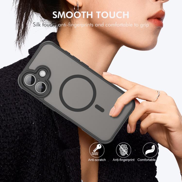 For iPhone 17 ENKAY Hat-Prince MagSafe Matte Translucent Shockproof Phone Case with Large Arc Edge Film(Blue) by ENKAY