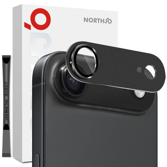 For iPhone Air NORTHJO Matte Camera Lens Metal Protector Tempered Glass Rear Lens Film(Black) by NORTHJO