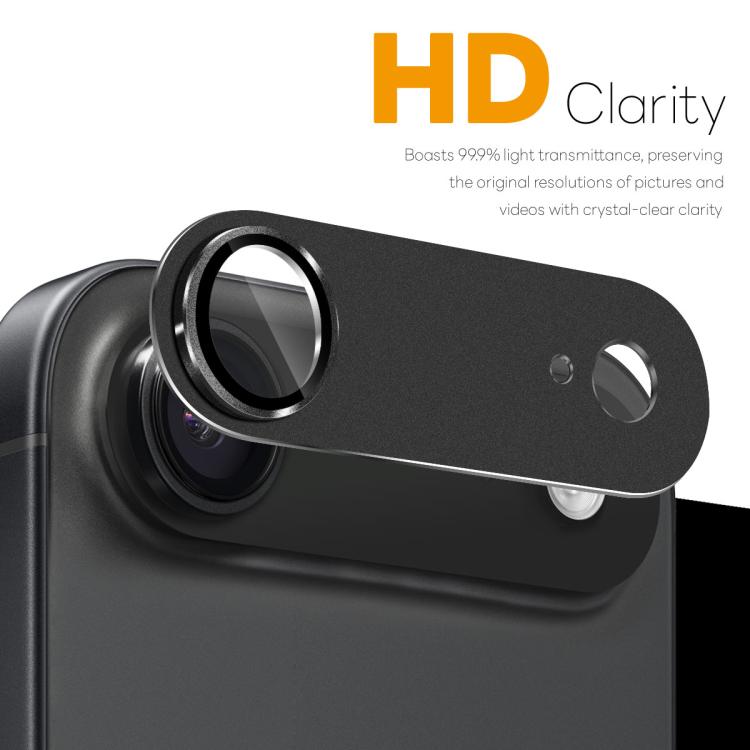 For iPhone Air NORTHJO Matte Camera Lens Metal Protector Tempered Glass Rear Lens Film(Black) by NORTHJO