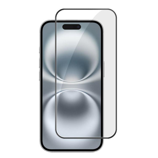 For iPhone 16 Plus Kalebol High-Aluminum Screen-Printed Full-Coverage Anti-Fingerprint Black-Bordered HD Tempered Glass Film by Kalebol