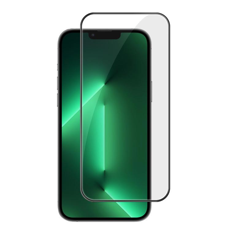 For iPhone 13 Pro Kalebol High-Aluminum Screen-Printed Full-Coverage Anti-Fingerprint Black-Bordered HD Tempered Glass Film by Kalebol