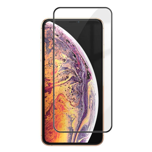 For iPhone XS Max Kalebol High-Aluminum Screen-Printed Full-Coverage Anti-Fingerprint Black-Bordered HD Tempered Glass Film by Kalebol