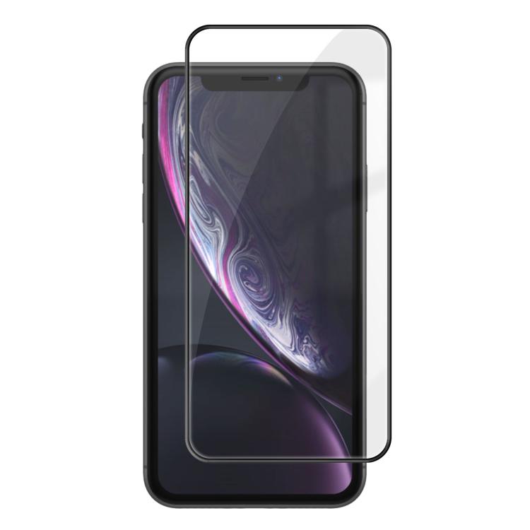 For iPhone XR Kalebol High-Aluminum Screen-Printed Full-Coverage Anti-Fingerprint Black-Bordered HD Tempered Glass Film by Kalebol