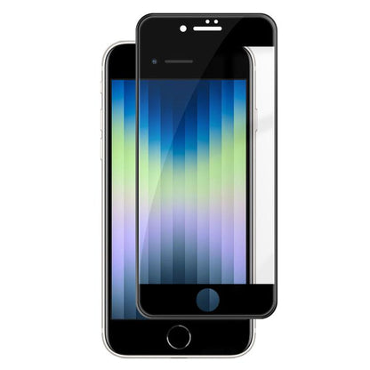 For iPhone SE 2022 / 2020 Kalebol High-Aluminum Screen-Printed Full-Coverage Anti-Fingerprint Black-Bordered HD Tempered Glass Film by Kalebol