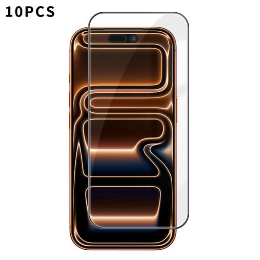 For iPhone 17 Pro Max 10pcs Kalebol High-Aluminum Screen-Printed Full-Coverage Anti-Fingerprint Black-Bordered HD Tempered Glass Film by Kalebol