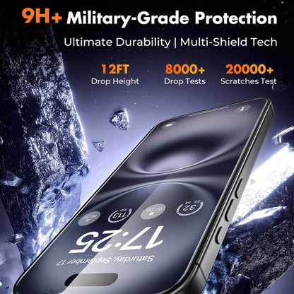 For iPhone 8 10pcs Kalebol High-Aluminum Screen-Printed Full-Coverage Anti-Fingerprint Black-Bordered HD Tempered Glass Film by Kalebol