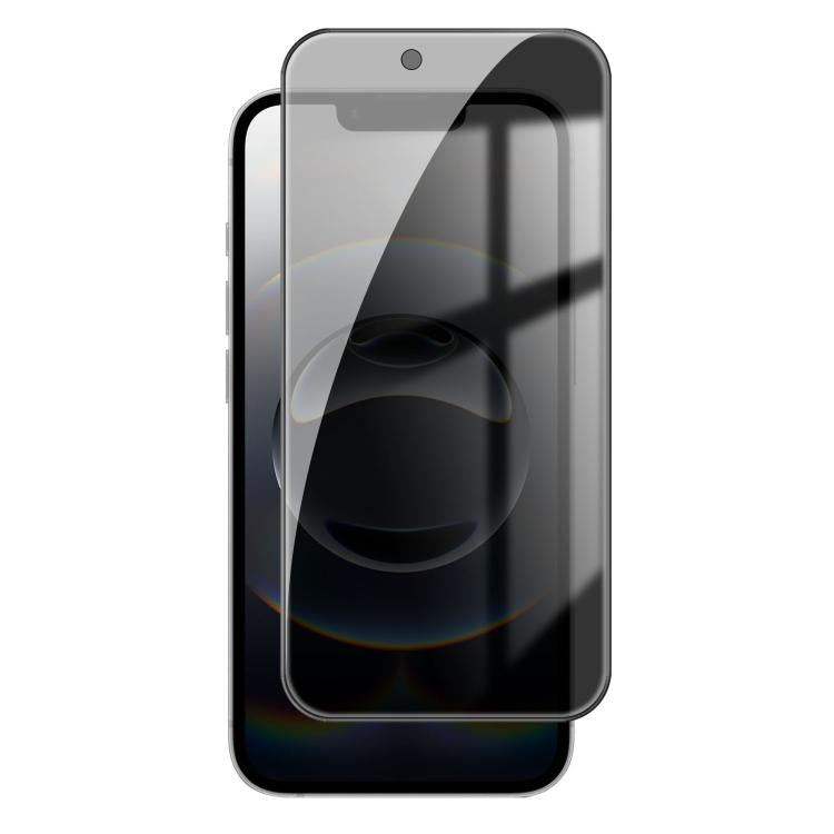 For iPhone 16e Kalebol High-Aluminum Screen-Printed Full-Coverage Black-Border Privacy Tempered Glass Film by Kalebol