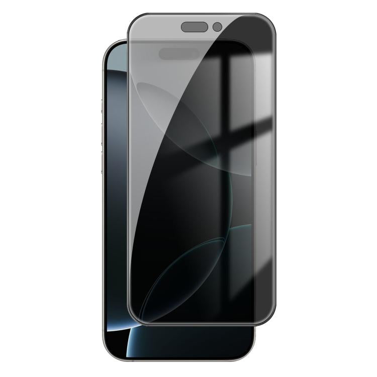 For iPhone 16 Pro Kalebol High-Aluminum Screen-Printed Full-Coverage Black-Border Privacy Tempered Glass Film by Kalebol