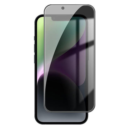 For iPhone 14 Kalebol High-Aluminum Screen-Printed Full-Coverage Black-Border Privacy Tempered Glass Film by Kalebol