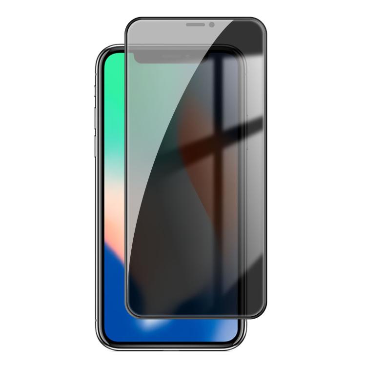 For iPhone X Kalebol High-Aluminum Screen-Printed Full-Coverage Black-Border Privacy Tempered Glass Film by Kalebol