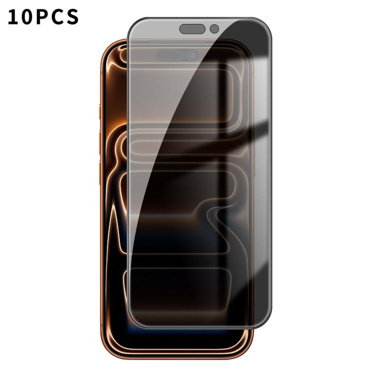 For iPhone 17 Pro Max 10pcs Kalebol High-Aluminum Screen-Printed Full-Coverage Black-Border Privacy Tempered Glass Film by Kalebol