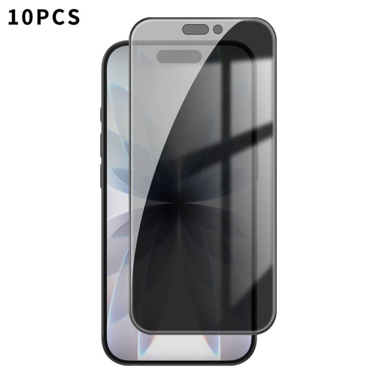 For iPhone 17 10pcs Kalebol High-Aluminum Screen-Printed Full-Coverage Black-Border Privacy Tempered Glass Film by Kalebol
