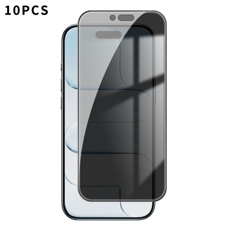 For iPhone Air 10pcs Kalebol High-Aluminum Screen-Printed Full-Coverage Black-Border Privacy Tempered Glass Film by Kalebol