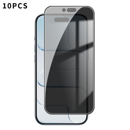 For iPhone Air 10pcs Kalebol High-Aluminum Screen-Printed Full-Coverage Black-Border Privacy Tempered Glass Film by Kalebol