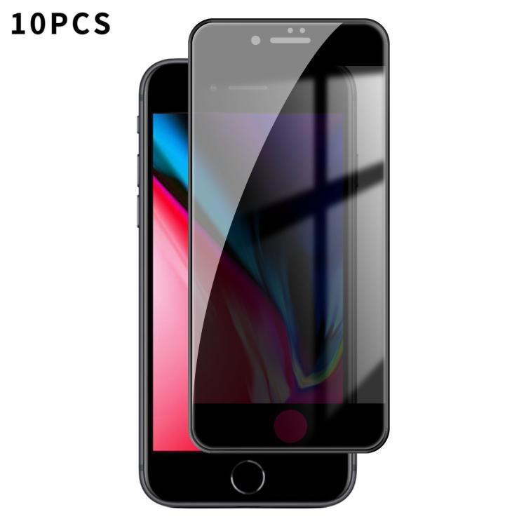 For iPhone 6 Plus 10pcs Kalebol High-Aluminum Screen-Printed Full-Coverage Black-Border Privacy Tempered Glass Film by Kalebol