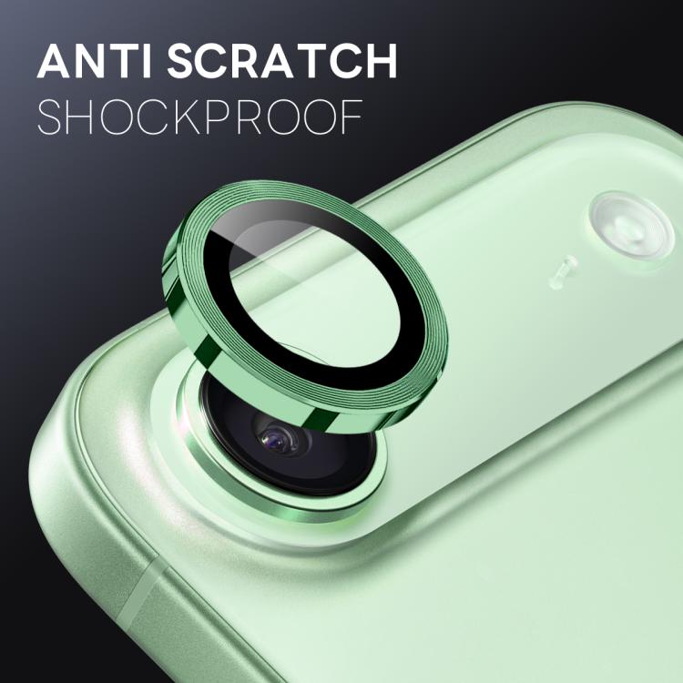 For iPhone Air NORTHJO Camera Lens Protector CD Metal Ring Tempered Glass Film(Green) by NORTHJO