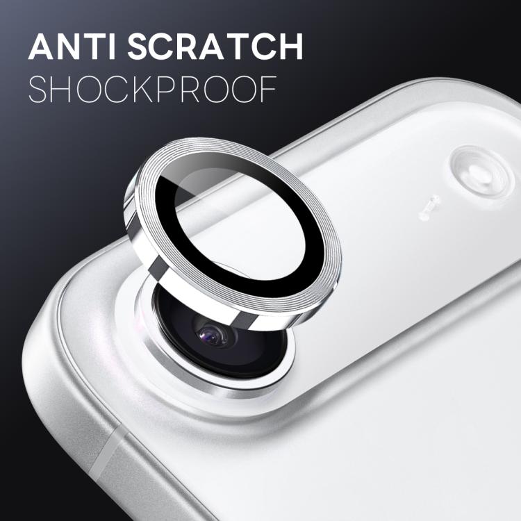 For iPhone Air NORTHJO Camera Lens Protector CD Metal Ring Tempered Glass Film(Silver) by NORTHJO