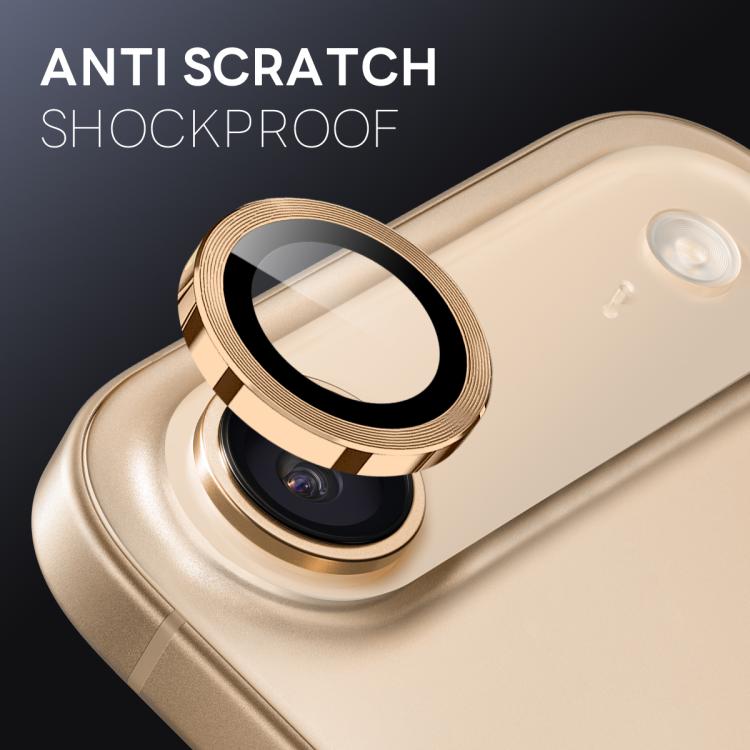 For iPhone Air NORTHJO Camera Lens Protector CD Metal Ring Tempered Glass Film(Gold) by NORTHJO