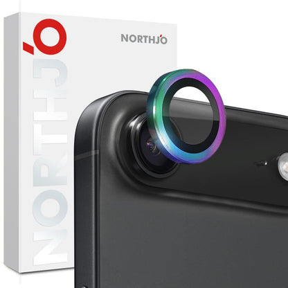 For iPhone Air NORTHJO Camera Lens Protector CD Metal Ring Tempered Glass Film(Colorful) by NORTHJO