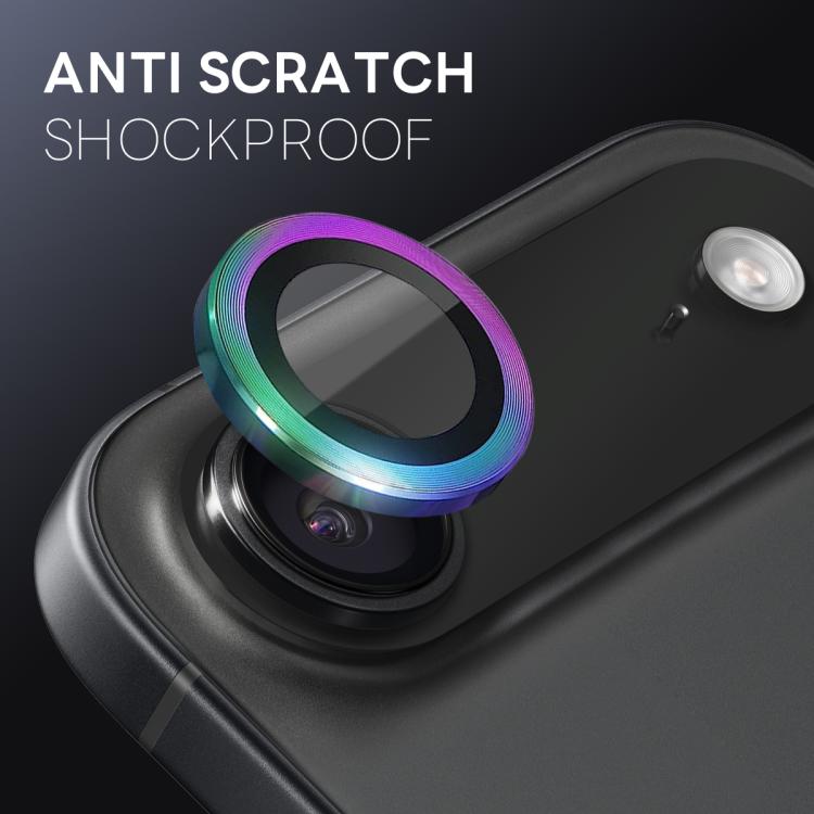 For iPhone Air NORTHJO Camera Lens Protector CD Metal Ring Tempered Glass Film(Colorful) by NORTHJO